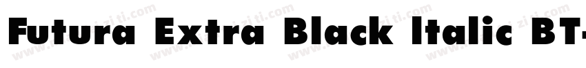 Futura Extra Black ltalic BT字体转换